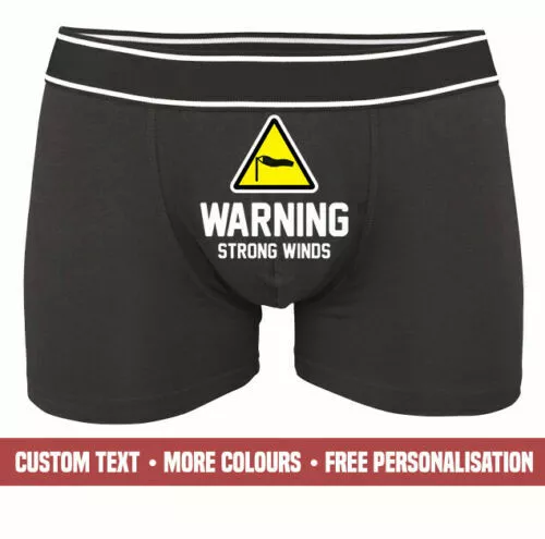 WARNING STRONG WINDS Boxer Shorts Funny Fart Rude Boxers Husband Boyfriend  Gift £14.99 - PicClick UK