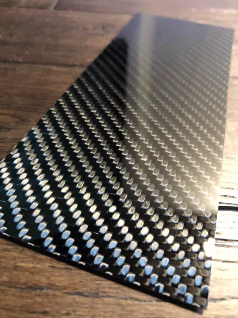 Carbon Fibre Plate 2mm Sheet 100% Real Solid Twill 300x75x2mm UK 🇬🇧