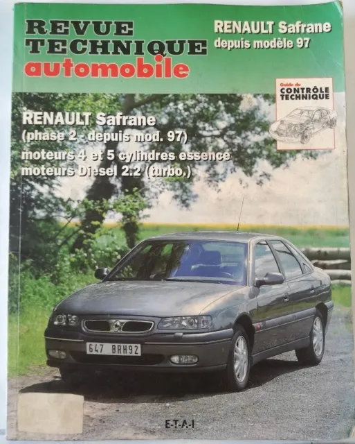 RTA Revue Technique Automobile Renault Safrane phase 2 essence et diesel N°617