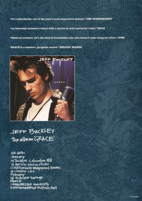 Jeff Buckley - Grace UK Tour Dates - Full Size Magazine Advert