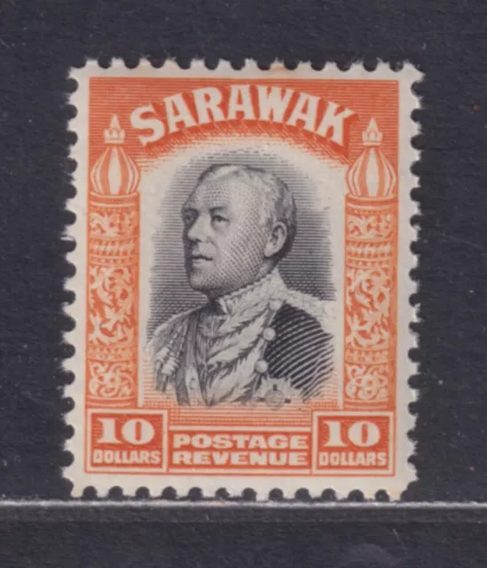 Sarawak SG 125 Scott 134 VF MNH/UMM 1934 $10 Charles Vyner Brooke SCV $40+