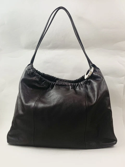 ROCHA JOHN ROCHA Brown Leather Medium Tote Shoulder Bag With