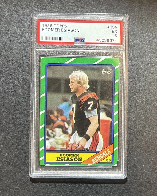 1986 TOPPS FOOTBALL BOOMER ESIASON recrue RC 255 Bengals PSA 5 Excellent EUR 4,62 PicClick FR