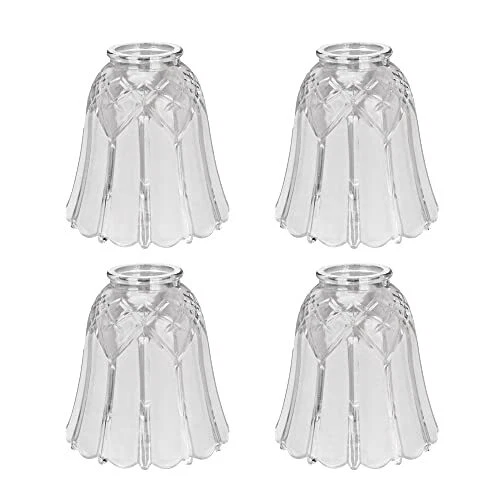 Aspen Creative 23107-4 Transitional Clear & Sandblasted Ceiling Fan Shade 2-1...