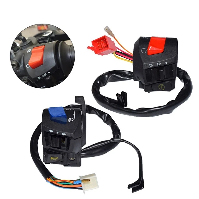 2 Interrupteurs étanches IP65 Pour Guidon De Moto/VTT - 22 Mm, 12V/10A - Pour Phares, éclairage - Installation Facile