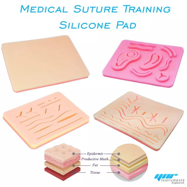 YNR Suture Pratique Médical Silicone 3 Couche Suture Patin Peau Modèle Train Ce