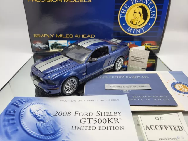 Franklin Mint Limited Edition 2008 Ford Mustang Shelby Gt500Kr ** Read Descript.