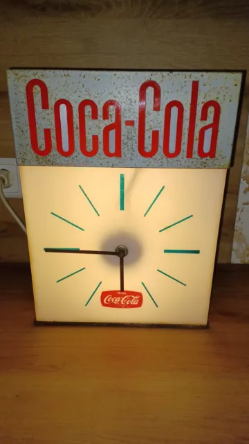 Alte Coca Cola Uhr mit Beleuchtung