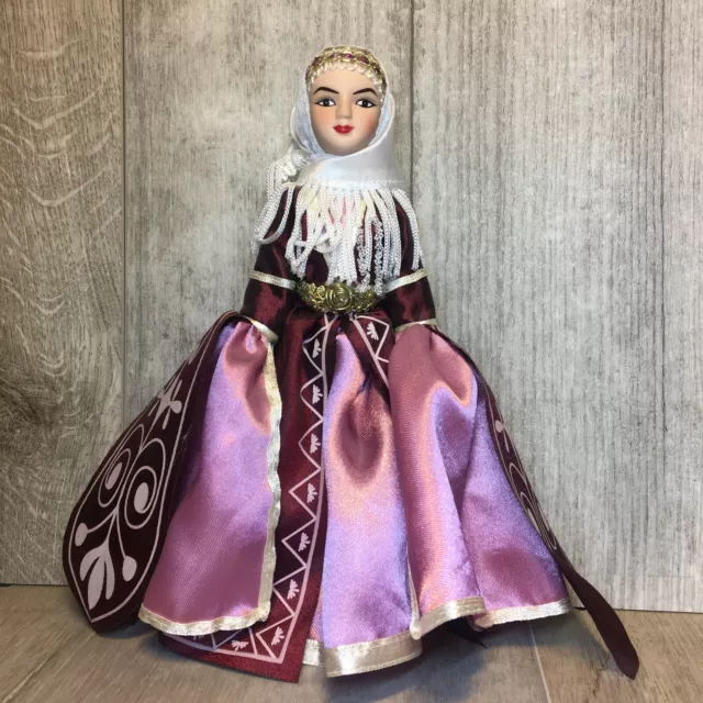 Porcelain Doll in folk costumes Karachay festive costume