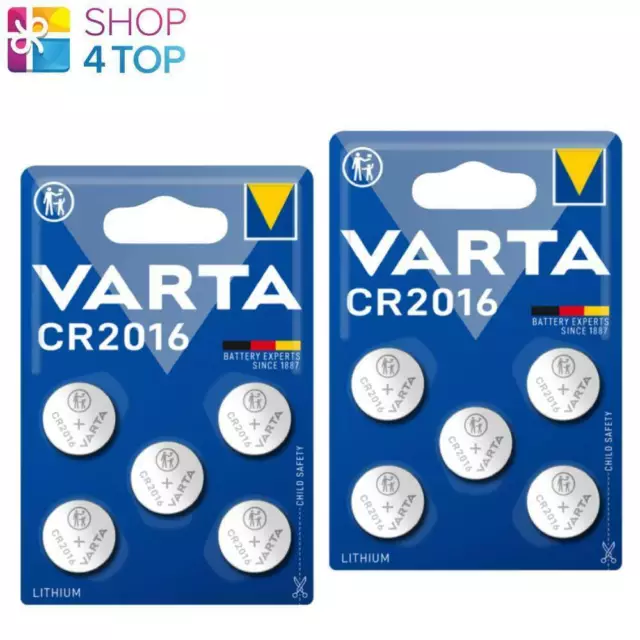 10 Varta Cr2016 Lithium Coin Cell Batterien 3V No Mercury Exp 2031 China 5Bl Neu