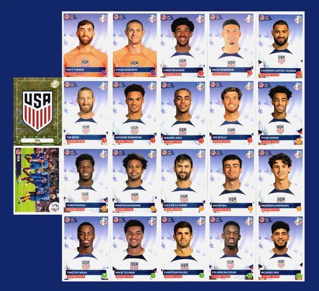 USA NATIONAL TEAM Panini Copa America 2024 *USA SELLER* Available Now