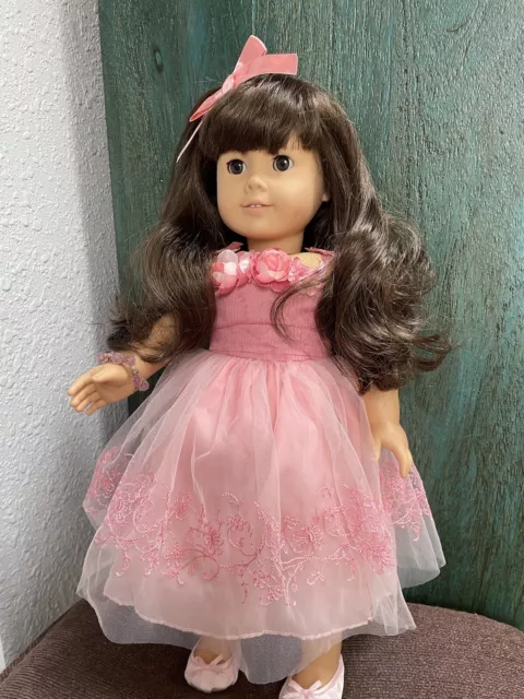 Vintage American Girl Doll Pleasant Company Samantha Tan Body & AG Dress