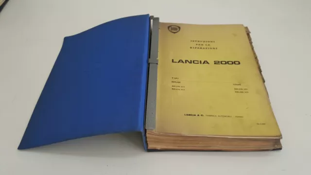 Manuale officina Lancia 2000 Berlina e Coupe istruzioni per le riparazioni orig