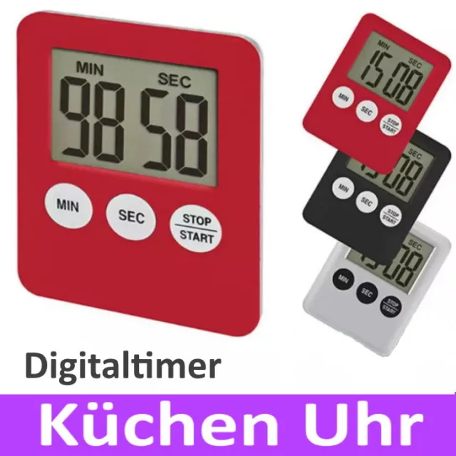 Eieruhr Küchenuhr Timer Küchen Küchenwecker Stoppuhr Kurzzeitmesser Magnet Digit