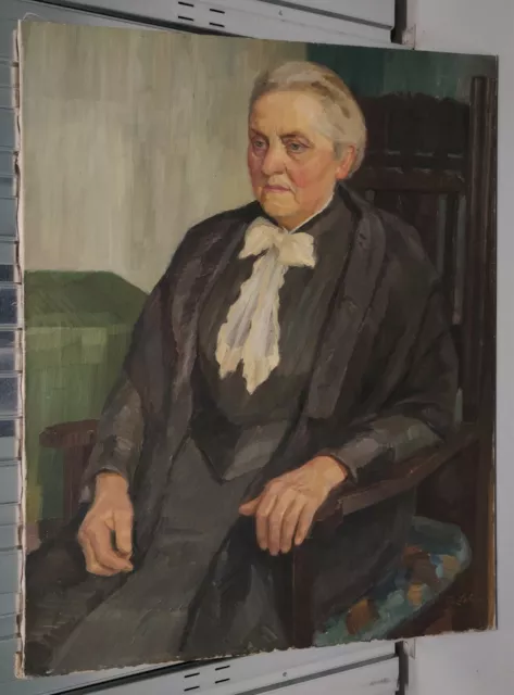 Gemälde Mutter Künstlerin Kunst Original Ölgemälde Mathilde SOHLER 1883 - 1964 2