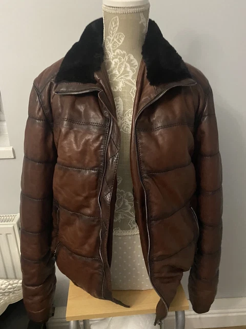 Genuine Leather Bomber Jacket By Actors - Shearing Padding