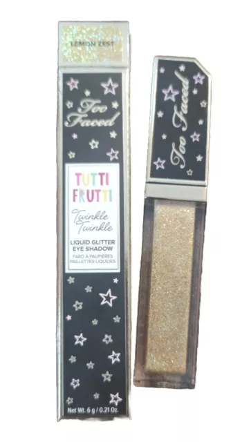 Too Faced Twinkle Twinkle Liquid Glitter Eye Shadow Lemon Zest Gold NIB