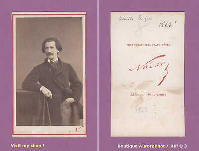 CDV NADAR à PARIS PERSONNALITÉ CÉLÉBRITÉ SECOND-EMPIRE Q7 ÉMILE ENGEL 