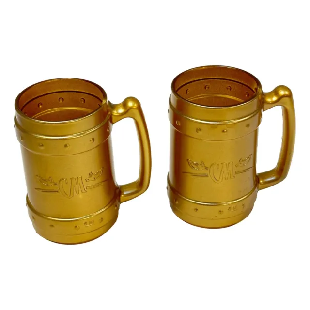 Captain Morgan CM Gold Glass Mug Rum Tankard Lot 2 Pasabahce Limited Edition