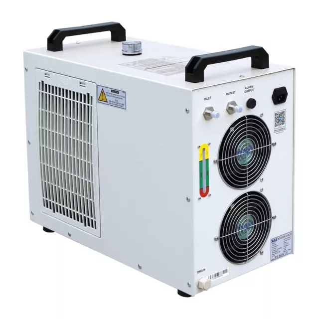 USA 110V 0.93HP CW-5200DH Industrial Water Chiller - 8KW Spindle/100W Laser Tube 3