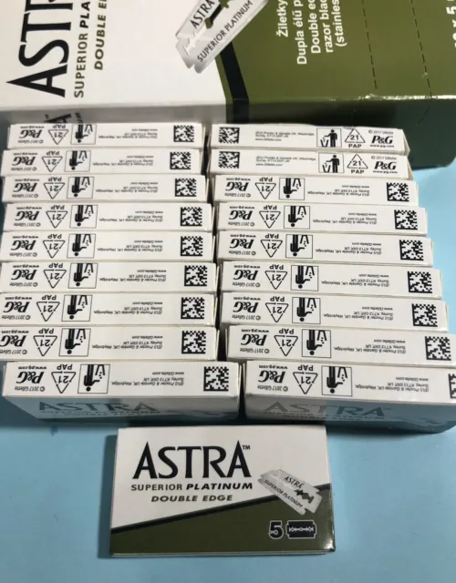 Astra Double Edge Barber Razor Blades Superior Platinum 95 pcs