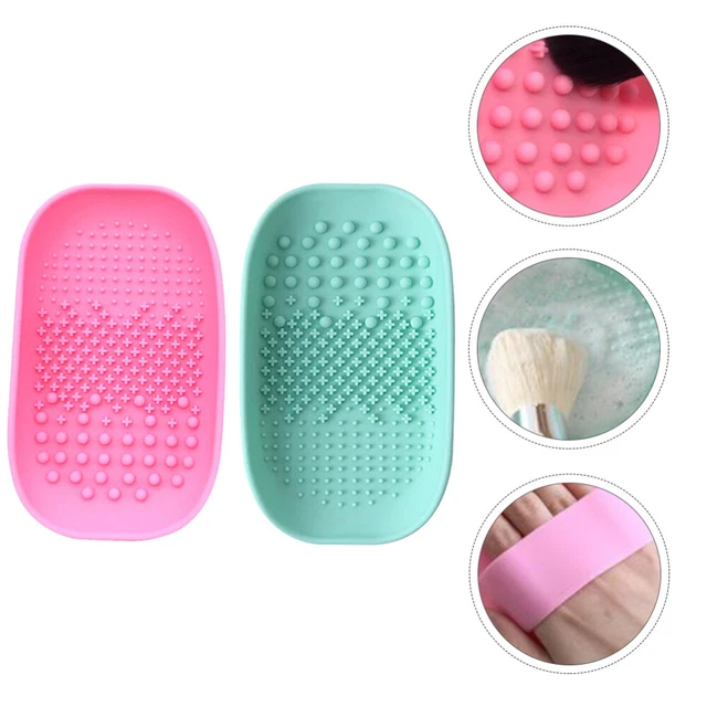 2pcs Cosmétique Maquillage Laver Tapis Cosmétique Brosse Laveur
