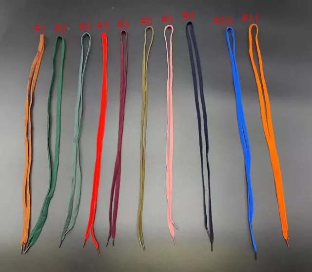 AU 2-10pcs Shoelaces Colorful Coloured Flat Bootlace Sneaker shoe laces 120cm