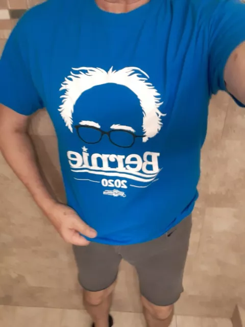 Bernie Sanders 2020 T Shirt Large Blue Presidential Campaign USA