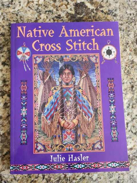 Vintage Native American Indian Cross Stitch Patterns Pueblo Pottery Sioux Horse
