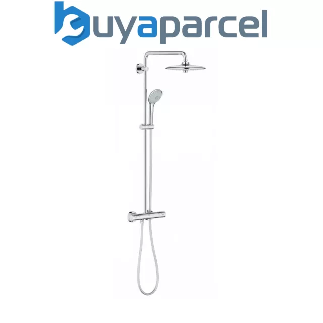 Grohe 27296 002 Euphoria Bar Shower Mixer, Overhead Rigid Rail Kit & Hand Shower