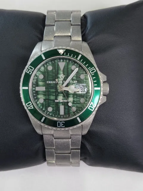 Christian Van Sant Mens Montego Quartz Stainless Steel Casual Watch CV5102 Green