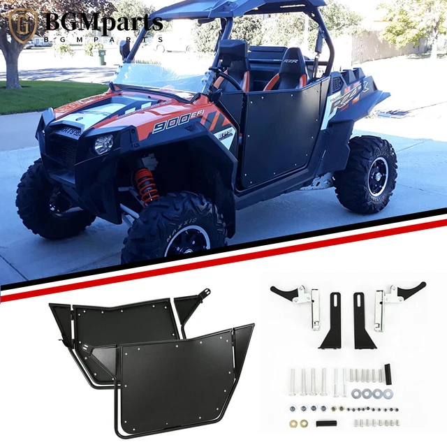 2PCS Metal Doors For 2008-2014 Polaris RZR 800/ S 800/ XP 900/570 2-Door Black