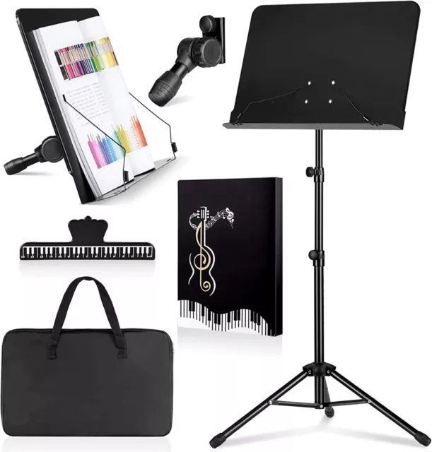 Metal Heavy Duty Foldable Music Stand Holder Tripod Orchestral Conductor Sheet