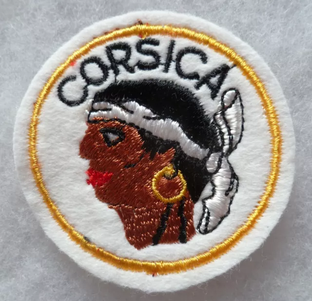 Blason Corse CORSICA 65 mm écusson Patch insigne tissu brodé ancien FRANCE