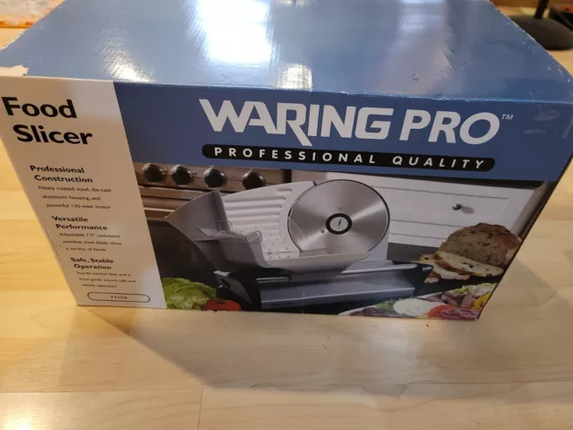Waring Pro FS150 Professional Electric Food Slicer Premium Coated Steel  Aluminum