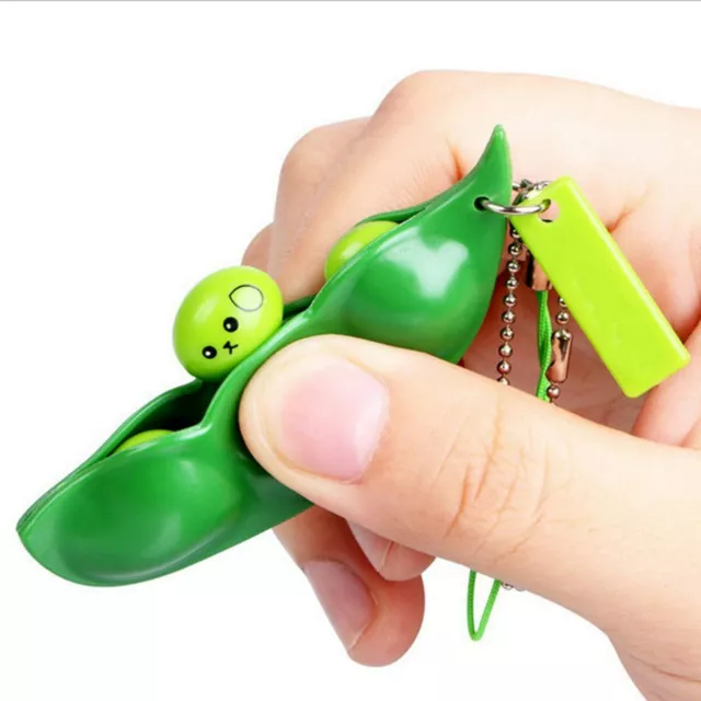 Infinite Squeeze Edamame Toys Peas Beans Keychain Pop It Fidget Squishy
