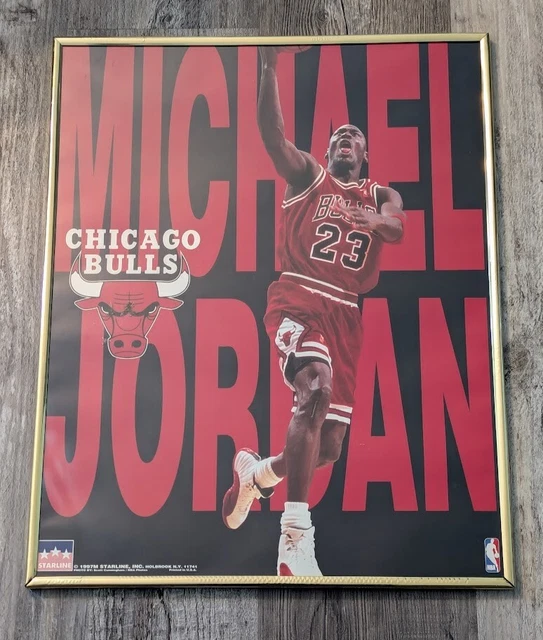 97年☆NBA公式「STARLINE」ジョーダン BULLS ブルズ ポスター 97年