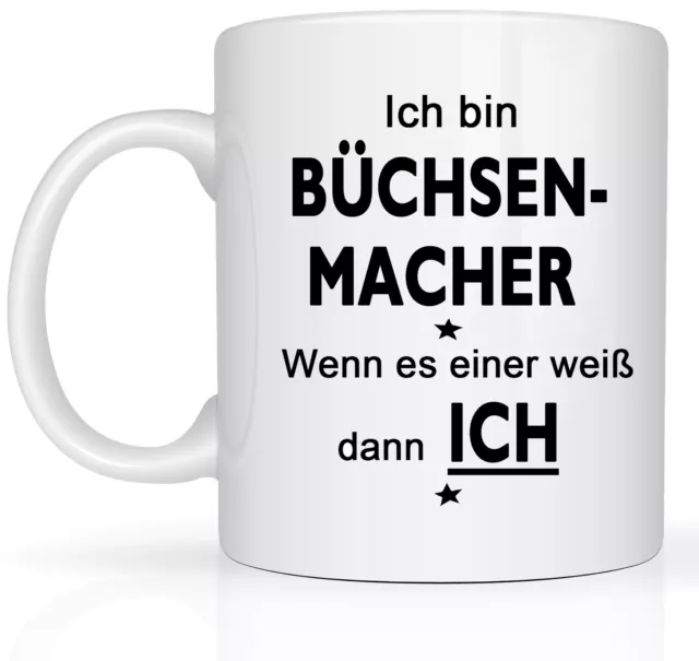 Berufs Tasse mit Büchsenmacher Motiv Arbeitstasse Scherztasse Geschenktasse 2