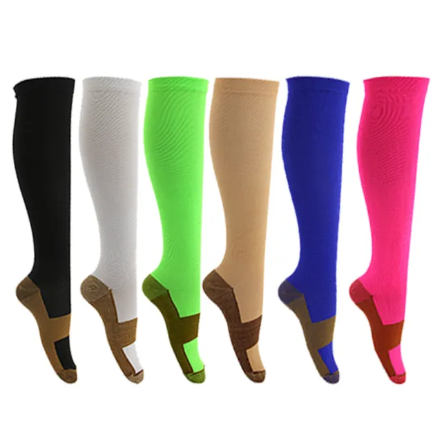 2pairs Sports Medical Compression Socks Women Men 20-30mmhg Long Knee High