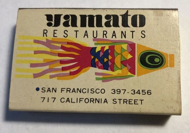 Match Box Vintage Yamato RESTURANTS SAN FRANCISCO LOS ANGELES