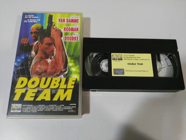 DOUBLE TEAM VAN Damme Dennis Rodman Mickey Rourke Vhs Cinta Tape ...