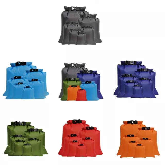 6 Pcs Outdoor Waterproof Dry Bags Hiking Canoe Floating Boating Storage Pouch