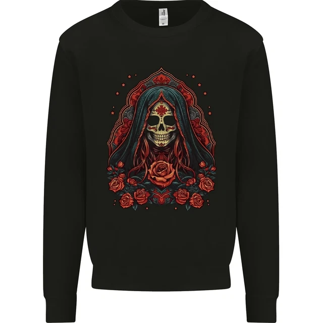 Santa Muerte Culto Femminile Dea Saint Di Death Bambini Felpa Maglione