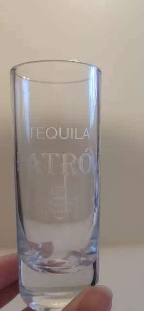 Cheers! Lime Time! Patron Tequila Collectible Etched Logo Tall Shot Glass