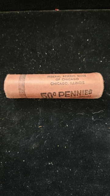Obw 1957 D Lincoln Wheat Penny *Red Cent Roll*Federal Reserve Bank