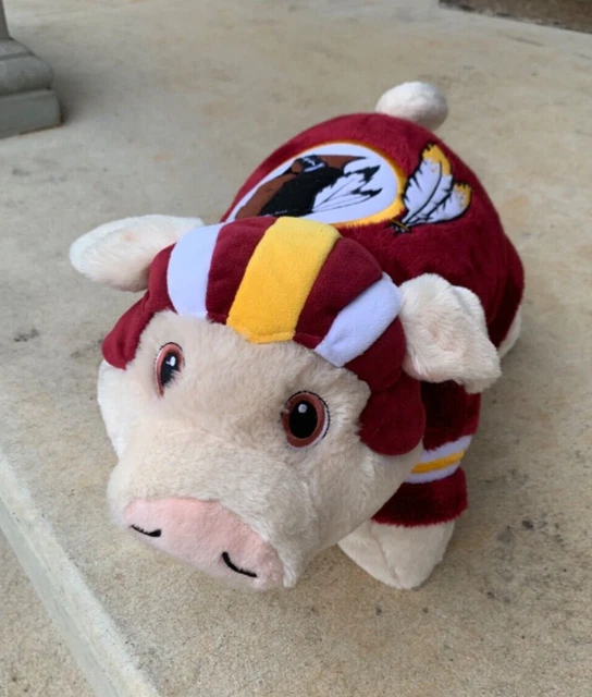 Washington Redskins Pillow Pets Pig Hog 2009 NFL Football Plush Foldable Fan Toy