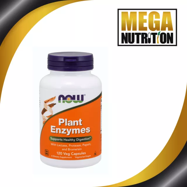 Now Foods Plante Enzymes 120 Végétarien Capsules Support Sain Digestion