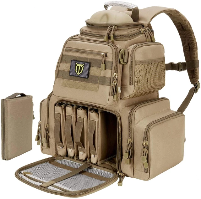 TACTICAL RANGE BACKPACK Bag Gun Firearm Ammo Pistol Carry Case