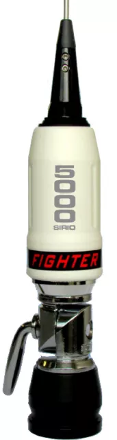 SIRIO FIGHTER PERFORMER 5000 - weisse CB Antenne mit PL-Fuss + Kabel