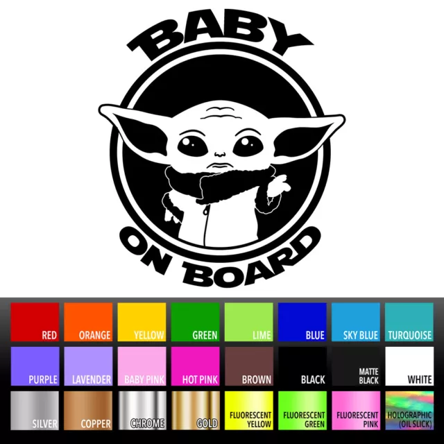BABY ON BOARD Grogu Baby Yoda Mandalorian The Child Star Wars Car ...